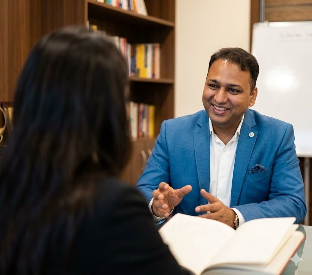 Dr. Amitabh Kumar in a coaching conversation